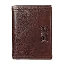 Levi's Men's Heavy Stitch Leather Trifold Wallet, Brown, One Size