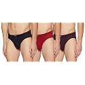Levi's Men's Cotton BRIEF (Pack of 3) (PR81146_Black, Red, Wine_Small_Black,Red,Wine_S)