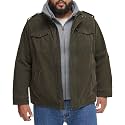 Levi's Men's Washed Cotton Hooded Military Jacket (Regular &amp; Big &amp; Tall Sizes)