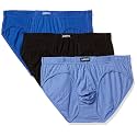Levi's Men's Cotton BRIEF (Pack of 3) (#011-BRIEF-P3-74_Multi colour_M_Blue Melange,Black,Sodalite Blue_M)