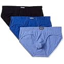 Levi's Men's Cotton BRIEF (Pack of 3) (#011-BRIEF-P3-75_Multi colour_M_Blue Melange,Navy,Sodalite Blue_M)