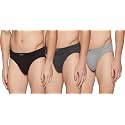 Levi's Men's Cotton BRIEF (Pack of 3) (PR82266_Lt G mel Dk G mel bwn_L_Lt. Grey Melange,Dk. Grey Melange,Brown_L)