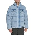 LEVI'S Men's Mixed Media Quilted Puffer Jacket With Sherpa Lined Collar (Regular and Big &amp; Tall Sizes)