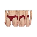 Levi's Men's Cotton BRIEF (Pack of 3) (PR80216_Red, Red, Red_Small_Red,Red,Red_S)
