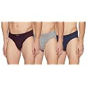 Levi's Men's Cotton BRIEF (Pack of 3) (PR78256_Lt G mel Nmel Wine_S_Lt. Grey Melange,N.Melange,Wine_S)