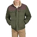 LEVI'S Men's Mixed Media Quilted Puffer Jacket With Sherpa Lined Collar (Regular and Big &amp; Tall Sizes)