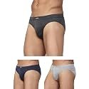 Levi's 011 Comfort Brief for Men | 100% Pure Cotton | Breathable | Durable | Anti-Roll Waistband | Extra Supportive Gusset | Dual Layer 3D Pouch | Tagless &amp; Zero Irritation Comfort | Pack of 3