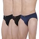 Levi's 011 Comfort Brief for Men | 100% Pure Cotton | Breathable | Durable | Anti-Roll Waistband | Extra Supportive Gusset | Dual Layer 3D Pouch | Tagless &amp; Zero Irritation Comfort | Pack of 3