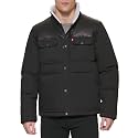 LEVI'S Men's Mixed Media Quilted Puffer Jacket With Sherpa Lined Collar (Regular and Big &amp; Tall Sizes)