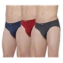 Levi's Men's Cotton BRIEF (Pack of 3) (PR81886_Dk G mel Red Nmel_S_Dk. Grey Melange,Red,N.Melange_S)