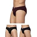 Levi's 011 Comfort Brief for Men | 100% Pure Cotton | Breathable | Durable | Anti-Roll Waistband | Extra Supportive Gusset | Dual Layer 3D Pouch | Tagless &amp; Zero Irritation Comfort | Pack of 3