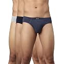Levi's 011 Comfort Brief for Men | 100% Pure Cotton | Breathable | Durable | Anti-Roll Waistband | Extra Supportive Gusset | Dual Layer 3D Pouch | Tagless &amp; Zero Irritation Comfort | Pack of 3