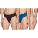 Levi's Men's Cotton BRIEF (Pack of 3) (PR78636_Lt. Grey Melange, Night, Wine_M_Lt. Grey Melange,Night,Wine_M)