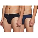 Levi's 011 Comfort Brief for Men | 100% Pure Cotton | Breathable | Durable | Anti-Roll Waistband | Extra Supportive Gusset | Dual Layer 3D Pouch | Tagless &amp; Zero Irritation Comfort | Pack of 2