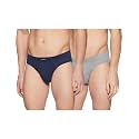 Levi's 011 Comfort Brief for Men | 100% Pure Cotton | Breathable | Durable | Anti-Roll Waistband | Extra Supportive Gusset | Dual Layer 3D Pouch | Tagless &amp; Zero Irritation Comfort | Pack of 2