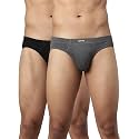 Levi's 011 Comfort Brief for Men | 100% Pure Cotton | Breathable | Durable | Anti-Roll Waistband | Extra Supportive Gusset | Dual Layer 3D Pouch | Tagless &amp; Zero Irritation Comfort | Pack of 2