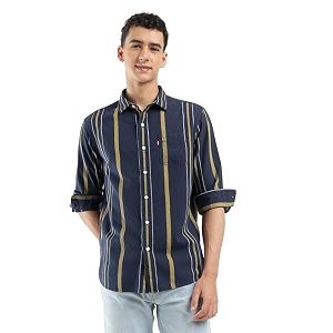 Levis Men Cotton Checkered Slim Fit Shirt