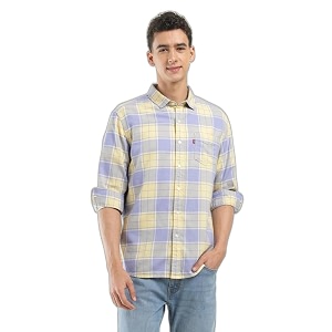 Levis Men Cotton Checkered Slim Fit Shirt