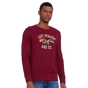 Levis Mens Cotton Crew Neck Sweatshirt