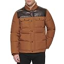 LEVI'S Men's Mixed Media Quilted Puffer Jacket With Sherpa Lined Collar (Regular and Big &amp; Tall Sizes)