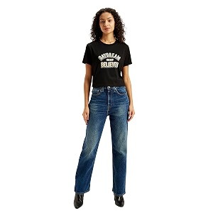 Levis Womens 724 High Rise Ribcage Straight