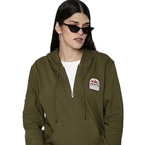 Levis Womens Cotton Hooded Neck Sweatshirt