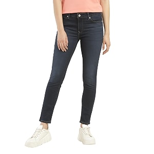 Levis Womens 711 Skinny Mid Rise Blue