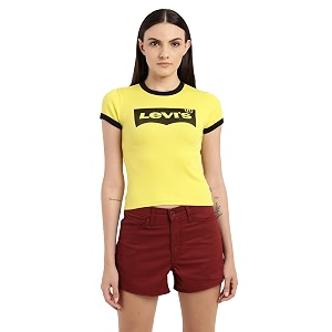Levis Womens Cotton Slim Fit Brand Logo