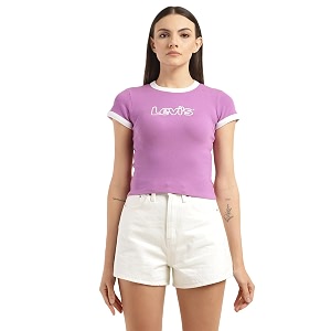 Levis Womens Cotton Slim Fit Brand Logo