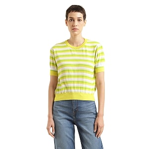 Levis Womens Cotton Regular Striped Top
