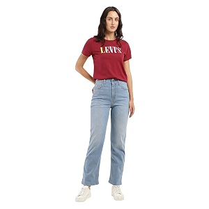 Levis Womens Straight Fit High Rise Jeans
