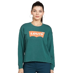 Levis Womens Cotton Regular Fit Styled Crew
