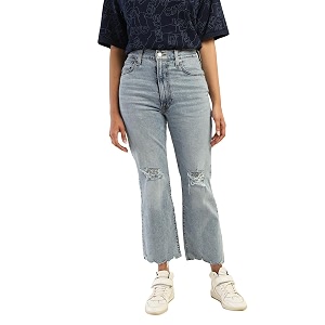 Levis Womens 315 High Rise Rib Cropped