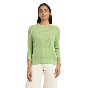 Levis Women Leather Round Neck Sweater