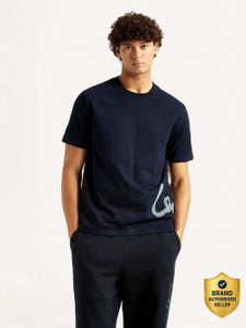 LEVIS Graphic Print Men Crew Neck Blue