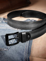LEVIS Men Casual Black Genuine Leather Belt