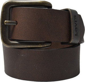 LEVIS Men Casual Brown Genuine Leather Belt