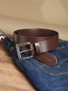 LEVIS Men Casual Brown Genuine Leather Belt