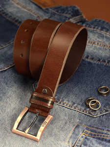 LEVIS Men Casual Red Genuine Leather Belt