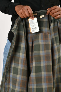 LEVIS Men Checkered Casual Green Shirt