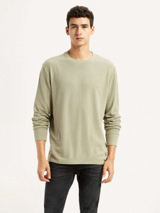 LEVIS Men Full Sleeve Solid Sweatshirt