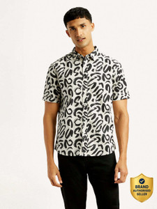 LEVIS Men Printed Casual White Shirt