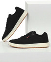 LEVIS Mens Black Solid Sneakers Sneakers For