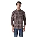 Levis Mens Checkered Slim Fit Flannel Shirt