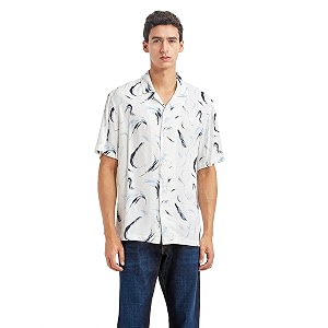 Levis Mens Printed Relaxed Fit Shirt