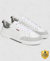 LEVIS Mens White Solid Sneakers Sneakers For