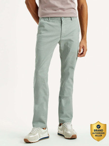 LEVIS Men Slim Fit Green Cotton Blend