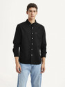 LEVIS Men Solid Casual Black Shirt