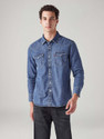 LEVIS Men Solid Casual Blue Shirt