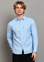 LEVIS Men Solid Casual Blue Shirt
